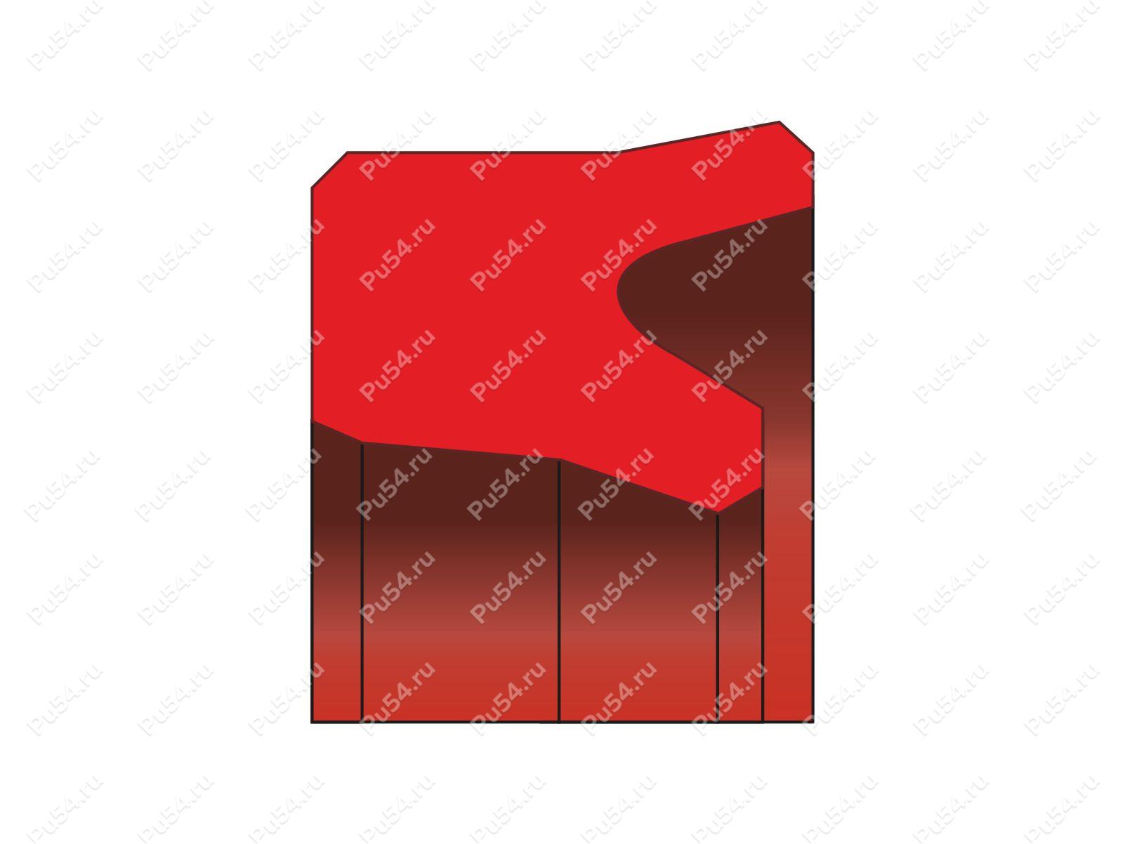 Уплотнение штока 71x81x8/L=9, аналог NOK IDI FU0881F0 71x81x8, Código de product 70-08-962500, Poliuretano, PU54/M92/красный, Imagen №1